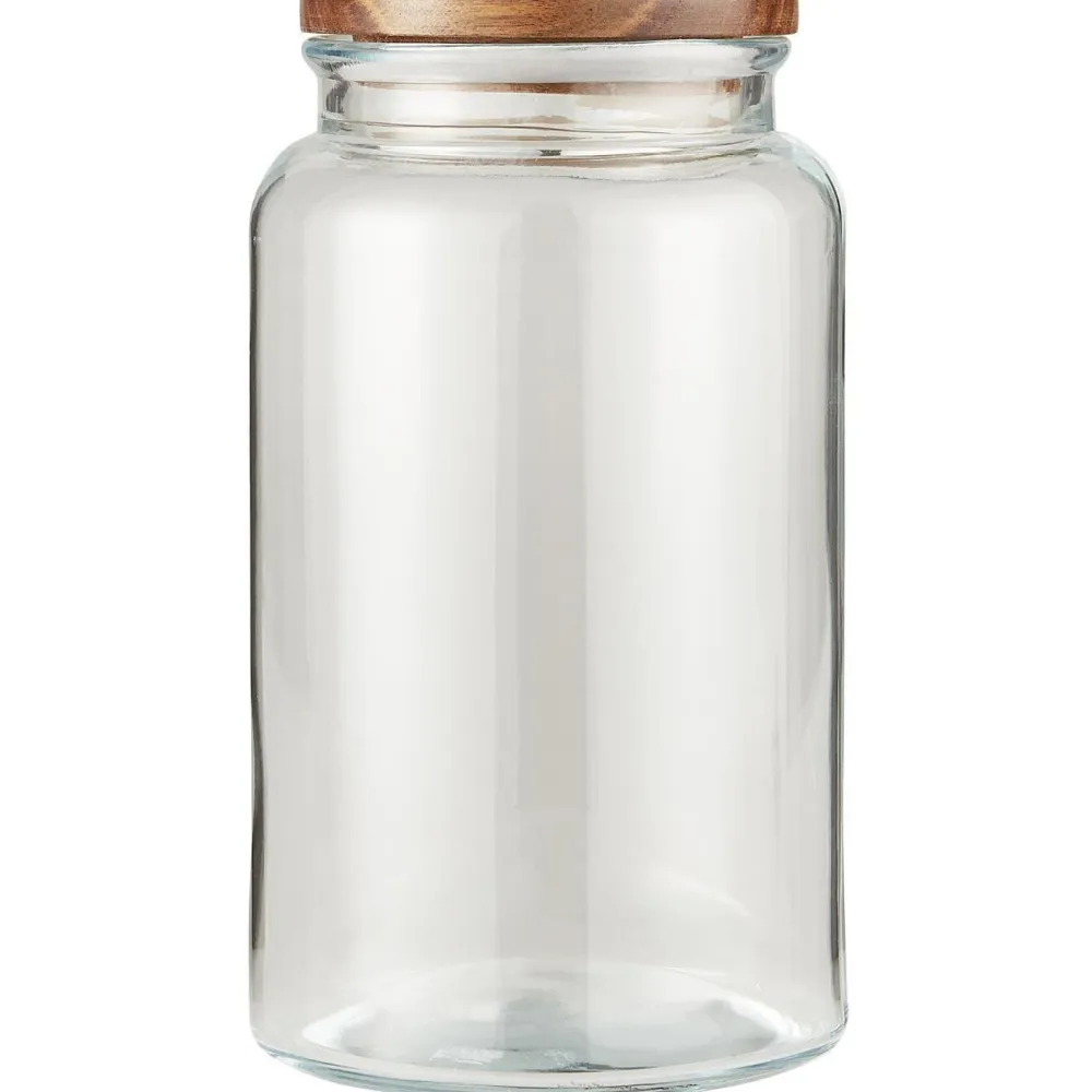 IB Laursen Glas Behälter mit Holzdeckel