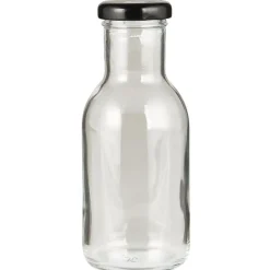 IB Laursen Glas-Flasche mit schwarzem Schraubdeckel