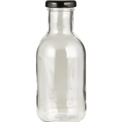 IB Laursen Glas-Flasche mit schwarzem Schraubdeckel