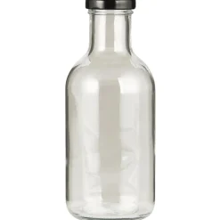 IB Laursen Glas-Flasche mit schwarzem Schraubdeckel