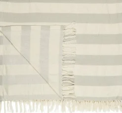 IB Laursen Hammam Handtuch mit Fransen und Streifen