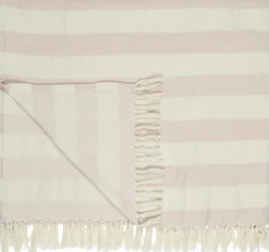 IB Laursen Hammam Handtuch mit Fransen und Streifen