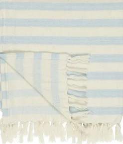 IB Laursen Hammam Handtuch mit Fransen und Streifen