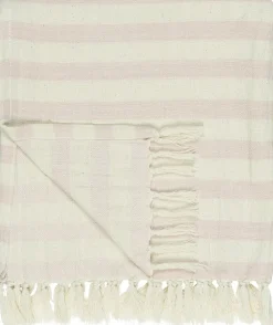 IB Laursen Hammam Handtuch mit Fransen und Streifen