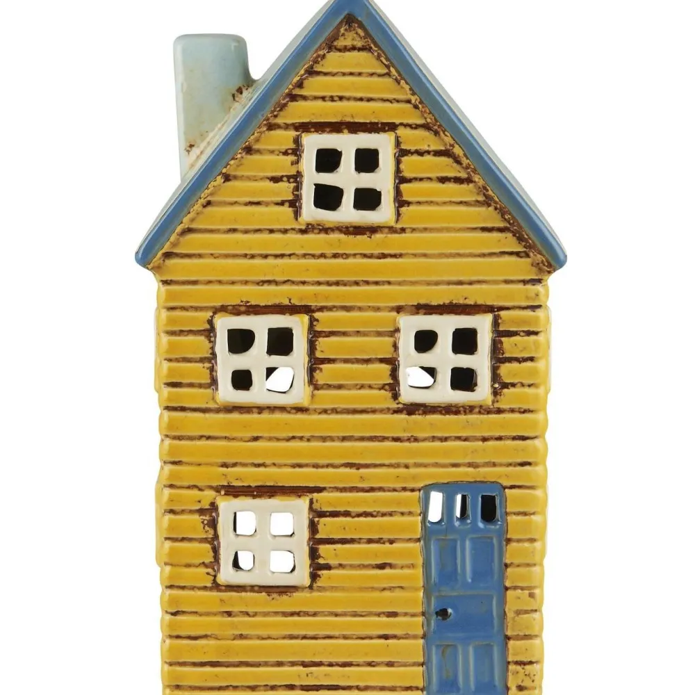 IB Laursen Keramik Haus für Teelicht Thorshavn gelb