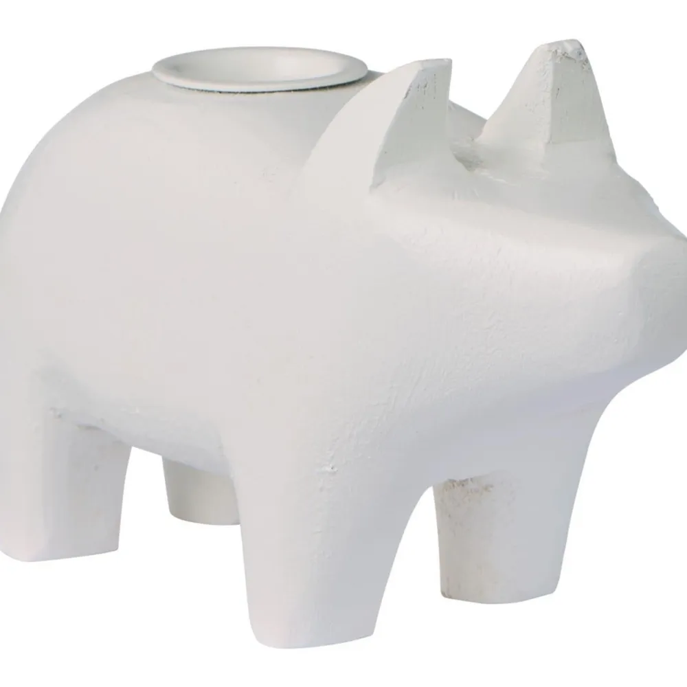IB Laursen Kerzenhalter für 2,2 cm Stabkerze Schwein UNIKA