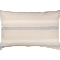IB Laursen Kissenbezug natur mit weißen und hellblauen Streifen