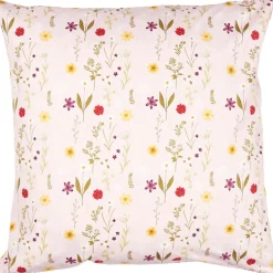 IB Laursen Kissenbezug rosa mit Gartenblumen