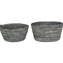 IB Laursen Korbsatz 2er Set aus Seegras