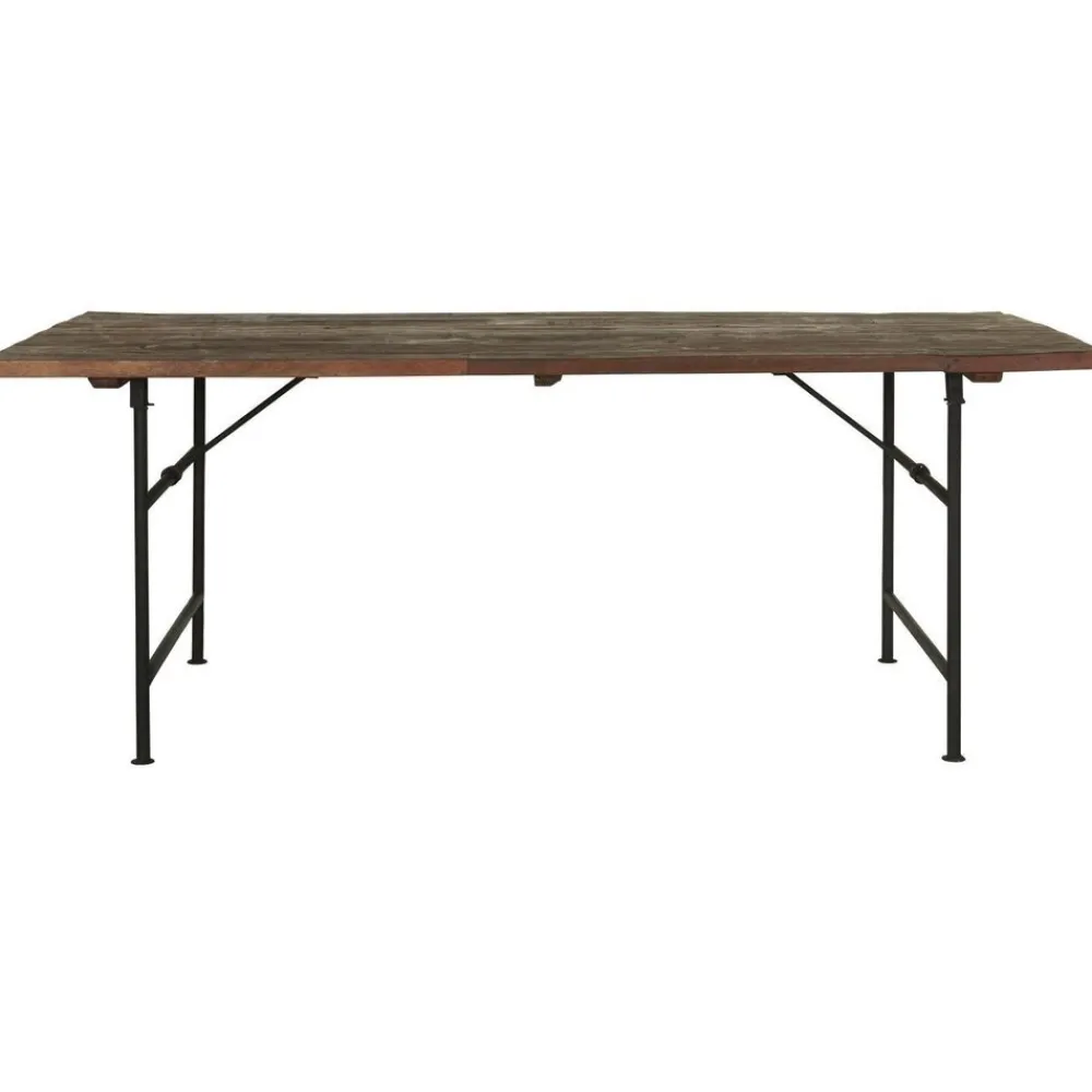 IB Laursen Langer Tisch Unika mit Holzplatte und Metallgestell