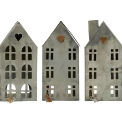 IB Laursen Metall Teelichthäuser Stillenat 3er Set