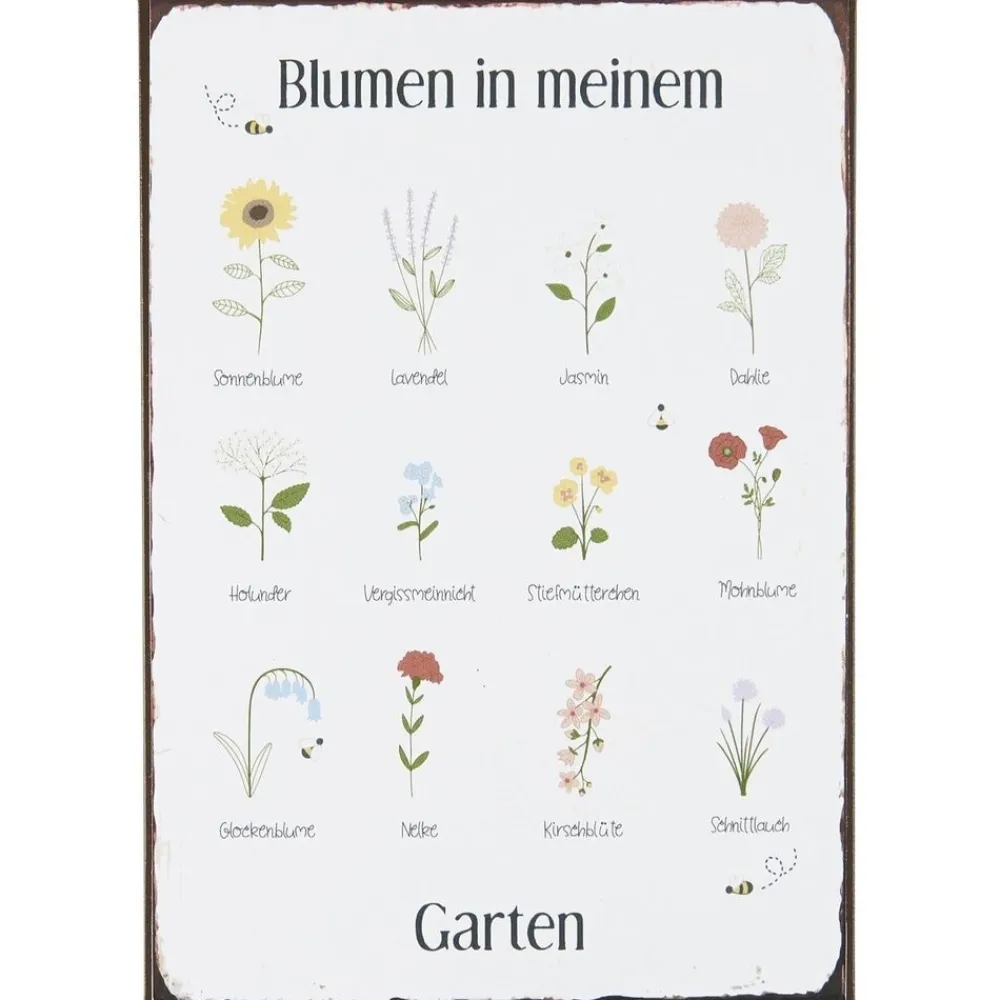 IB Laursen Metallschild Blumen in meinem Garten