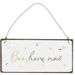 IB Laursen Metallschild Bee here now