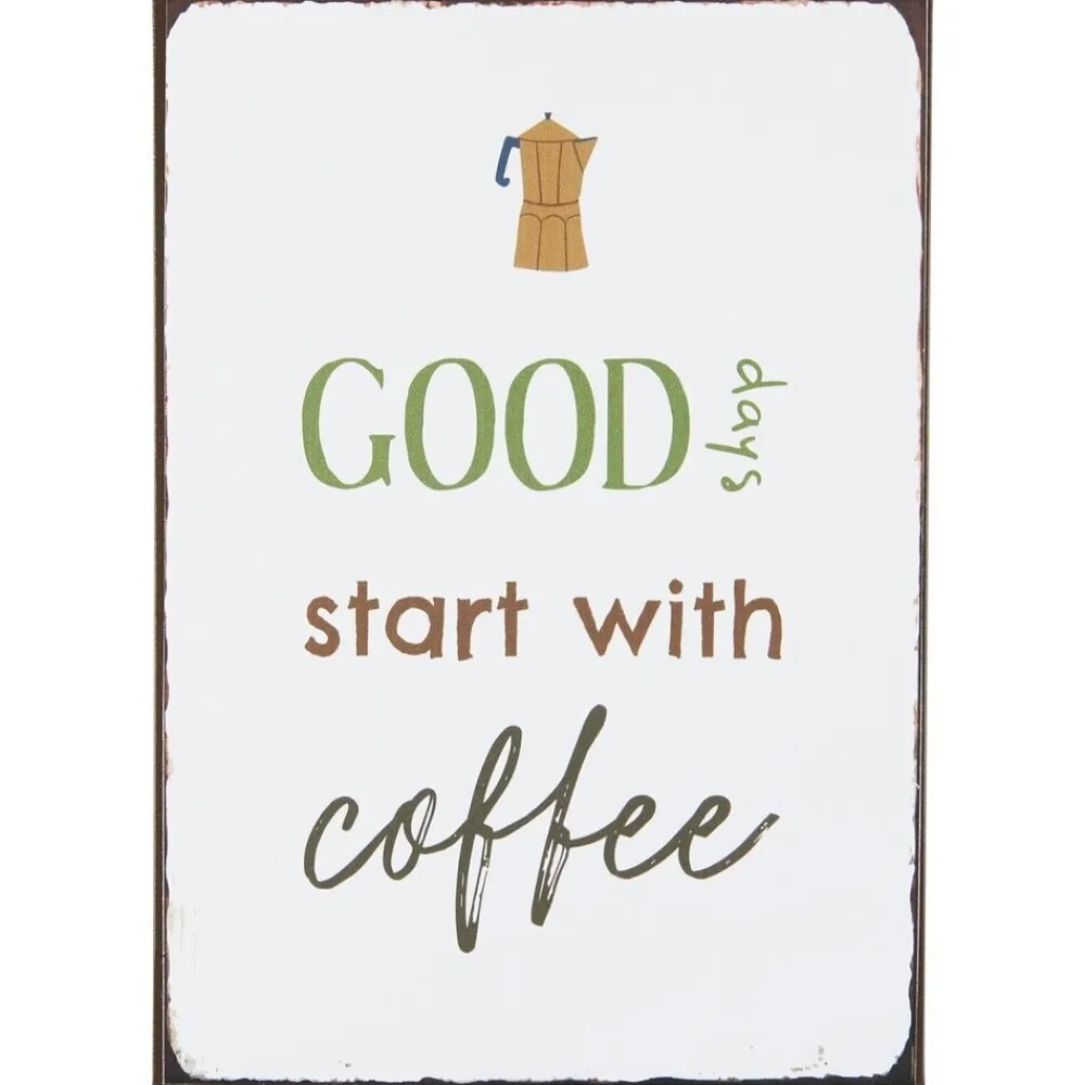 IB Laursen Metallschild Good days start with Coffee