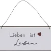 IB Laursen Metallschild Lieben ist leben
