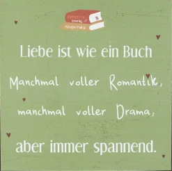 IB Laursen Metallschild Liebe ist wie ein Buch