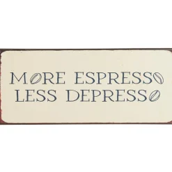 IB Laursen Metallschild More Espresso Less Despresso