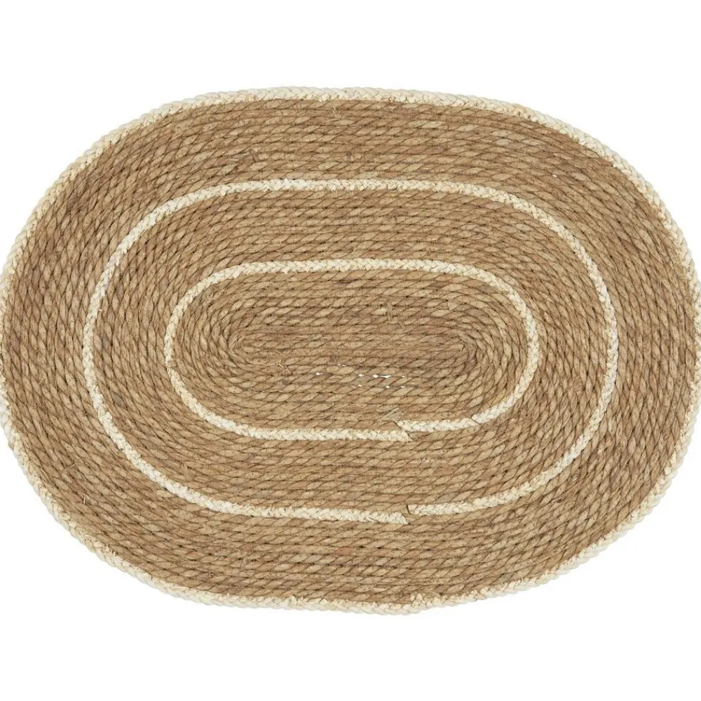 IB Laursen Ovale Seegras Türmatte mit Streifen