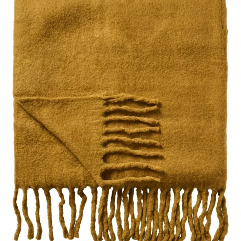 IB Laursen Plaid aus Wolle mit Fransen