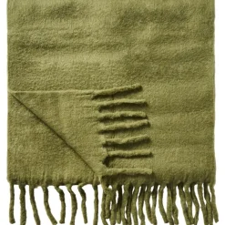 IB Laursen Plaid aus Wolle mit Fransen