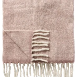 IB Laursen Plaid aus Wolle mit Fransen