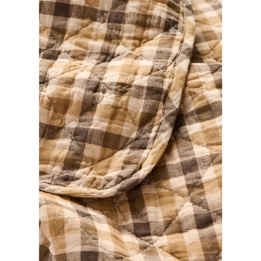 IB Laursen Quilt mit braunem Karomuster