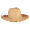 IB Laursen Strohhut Daisy mit Fransen in Krempe