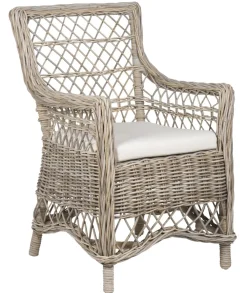 IB Laursen Stuhl aus Rattan mit Kissen