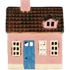 IB Laursen Teelicht Haus aus Keramik My Home Town rosa
