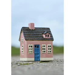 IB Laursen Teelicht Haus aus Keramik My Home Town rosa