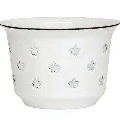 IB Laursen Teelichthalter mit Sternenmuster Emaille