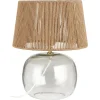 IB Laursen Tischlampe Ghana aus Glas und Jute
