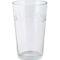 IB Laursen Trinkglas mit Blattkante geschliffen