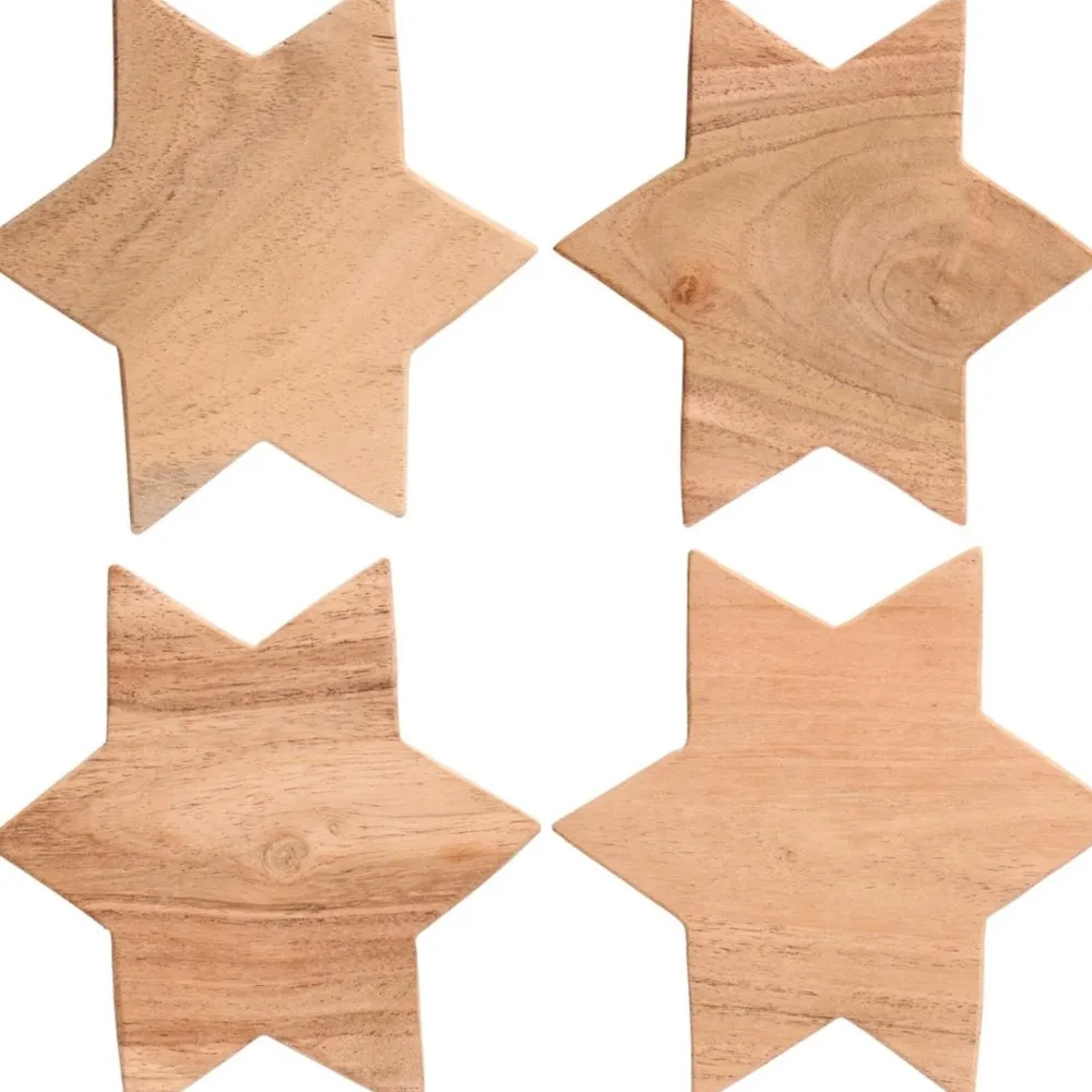IB Laursen Untersetzer für Gläser sternförmig Akazienholz 4er-Set