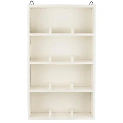 IB Laursen Wandregal aus Holz mit 4 Ablagen und Fachteilern UNIKA