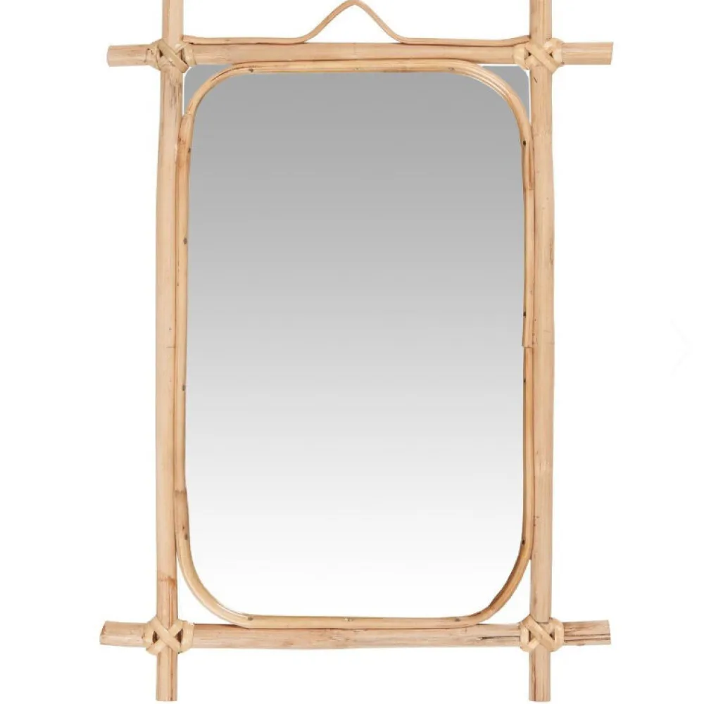 IB Laursen Wandspiegel Bambuskante