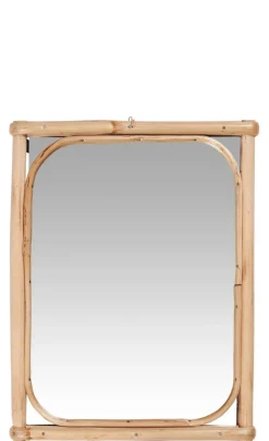 IB Laursen Wandspiegel Bambuskante