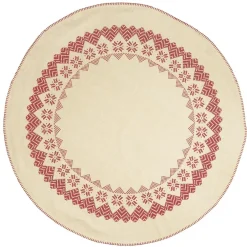 IB Laursen Weihnachtsbaumteppich mit Randstickerei