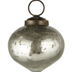 Ib Laursen Weihnachtskugel bubbled Glas zwiebelförmig