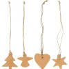 IB Laursen Weihnachtsschmuck Aufhänger im 4er-Set aus handgefertigtem Ton
