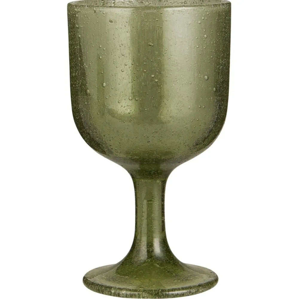 IB Laursen Weinglas Vercelli grün mit Bläschen