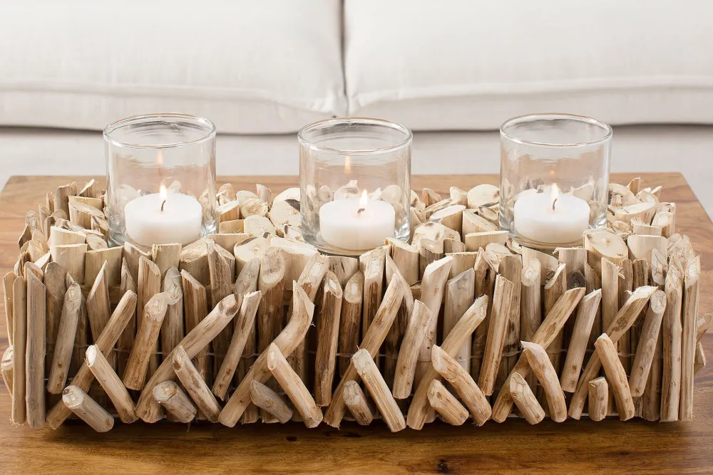 Invicta Windlicht Fossil Treibholz