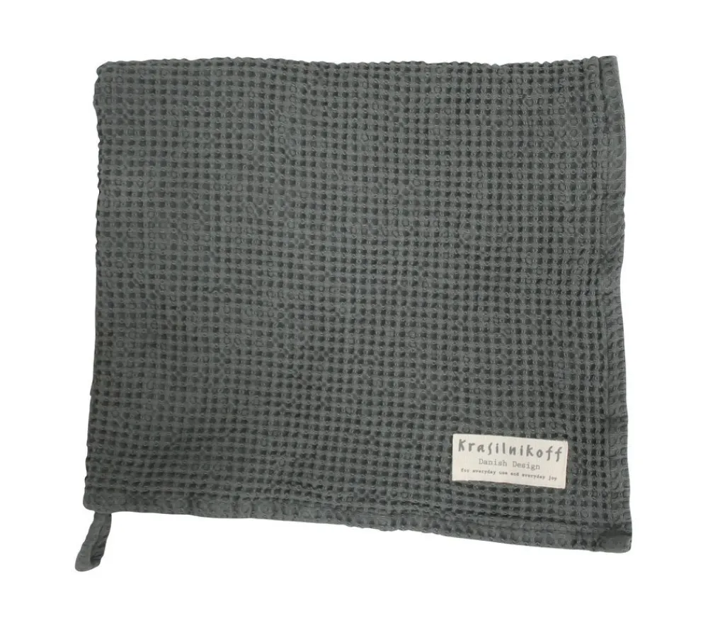 Krasilnikoff Bad-Handtuch mit Waffelstruktur
