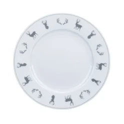 Krasilnikoff Dessertteller Winter Lodge aus Porzellan