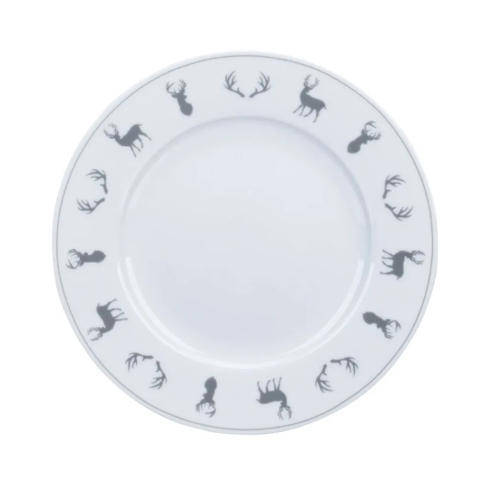 Krasilnikoff Dessertteller Winter Lodge aus Porzellan