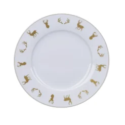 Krasilnikoff Dessertteller Winter Lodge aus Porzellan