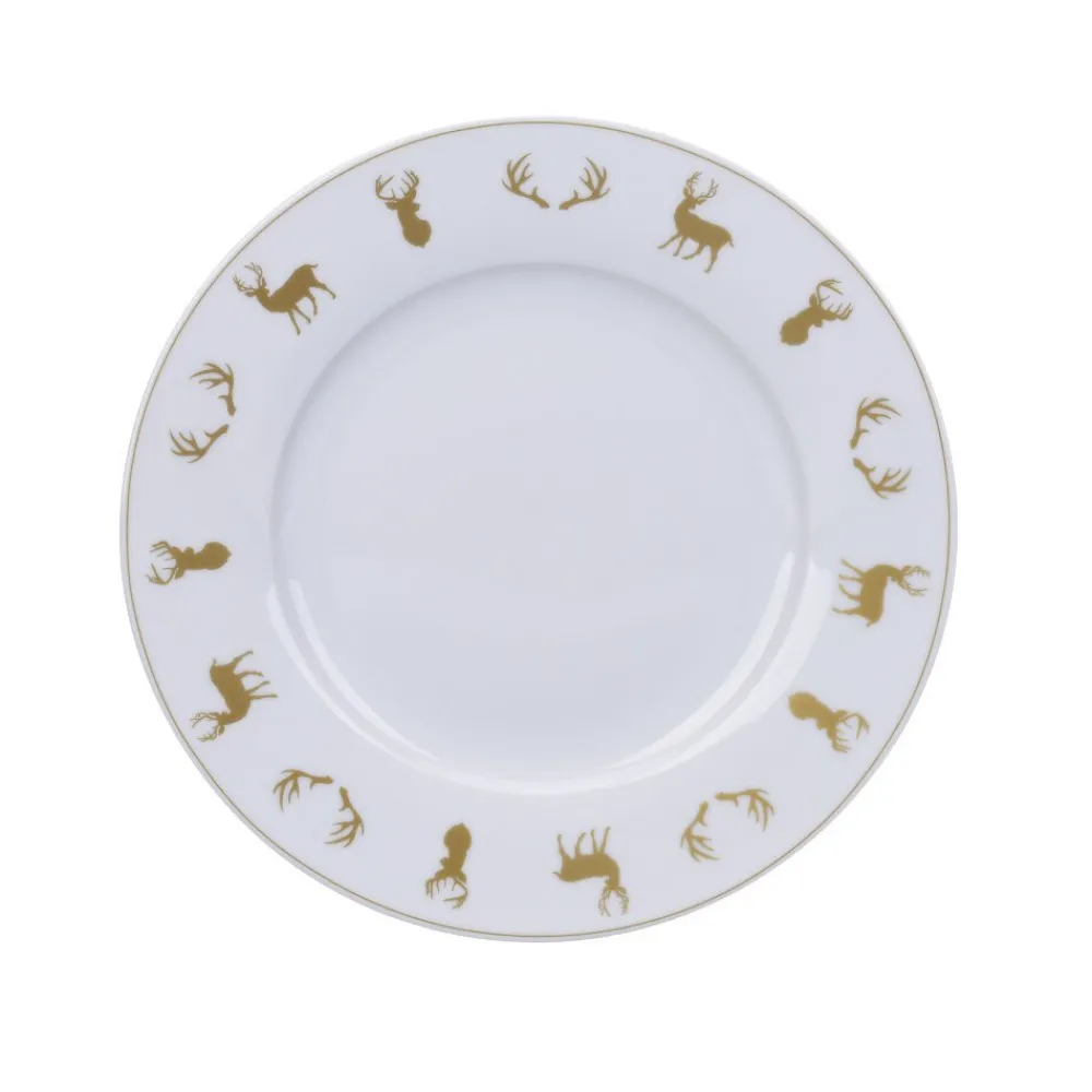 Krasilnikoff Dessertteller Winter Lodge aus Porzellan
