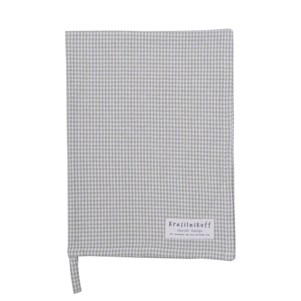 Krasilnikoff Geschirrhandtuch kleinkariert aus Baumwolle