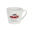 Krasilnikoff Happy Cup Becher mit Henkel, Driving Home for Christmas