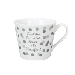 Krasilnikoff Happy Cup Tasse Das Leben ist viel besser mit Konfetti